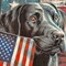 American Flag Lab Silky Premium Fleece No-Sew Throw Fleece Fabric Kit (50x60)